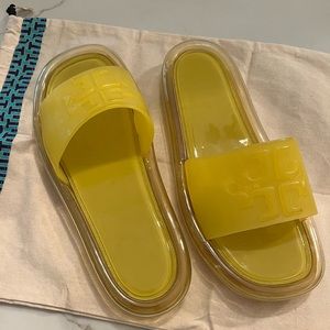 Tory Burch bubble jelly slides